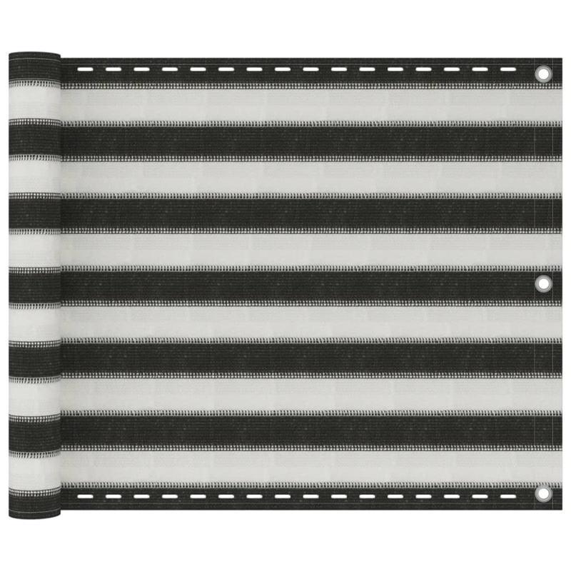 Balkónová Zástěna Hdpe Antracitová A Bílá - 120 x 500 cm