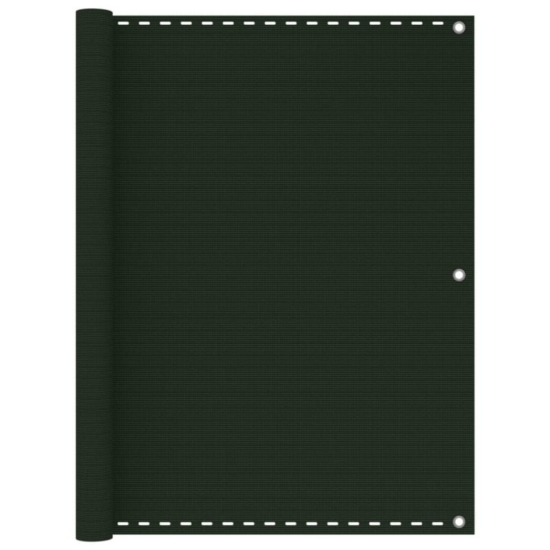 Balkónová Zástěna Hdpe Tmavě Zelená - 75 x 600 cm