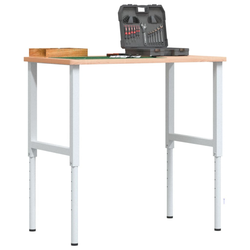 Nastavitelné Rámy Pracovního Stolu 2 Ks Kov 55 X (69–95,5) Cm Šedá - 55 x 95.5 cm