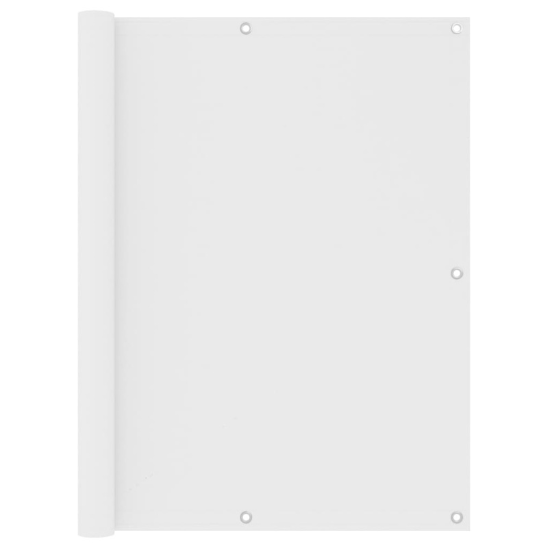 Balkónová Zástěna Oxfordská Látka Bílá - 75 x 600 cm