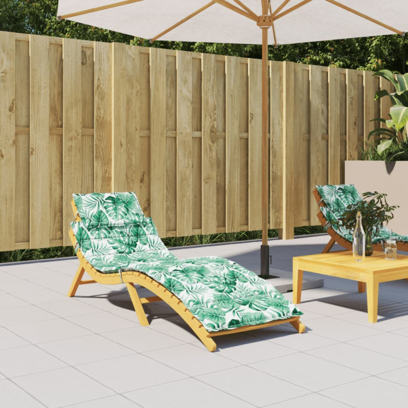 Poduška Na Lehátko Vzor Listů Oxfordská Látka - Šedá