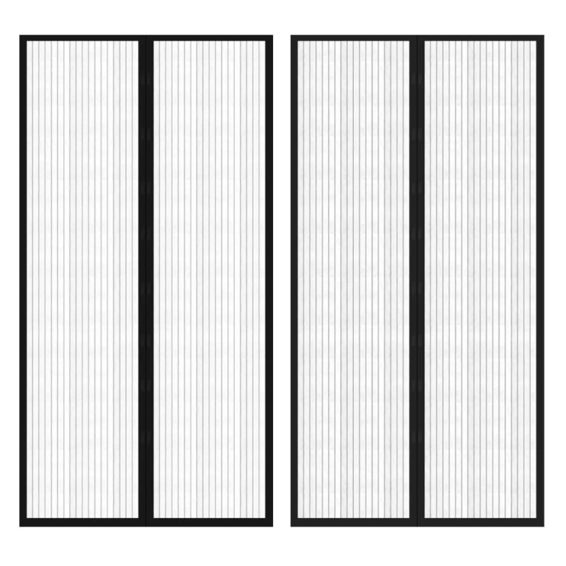 Závěs Do Dveří Proti Hmyzu Magnetický Černý - 230 x 160 cm