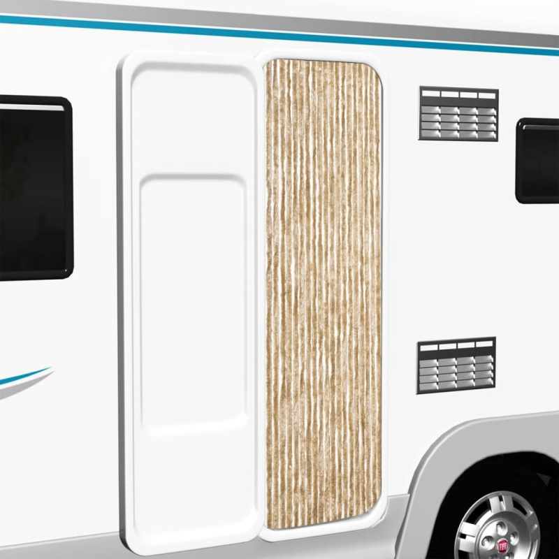 Závěs Proti Hmyzu Béžový Chenille Béžová - 90 x 200 cm