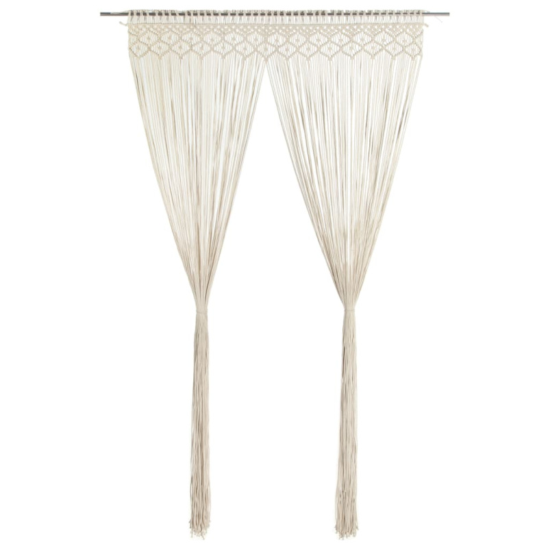 Macramé Závěs 140 X 240 Cm Bavlna - Antracitová
