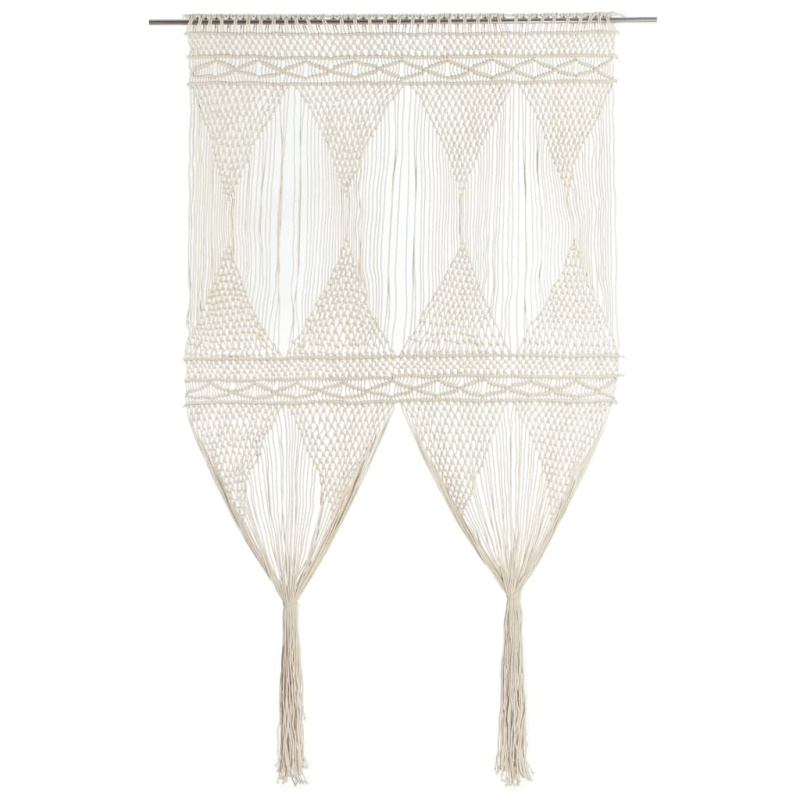 Macramé Závěs 140 X 240 Cm Bavlna - Antracitová