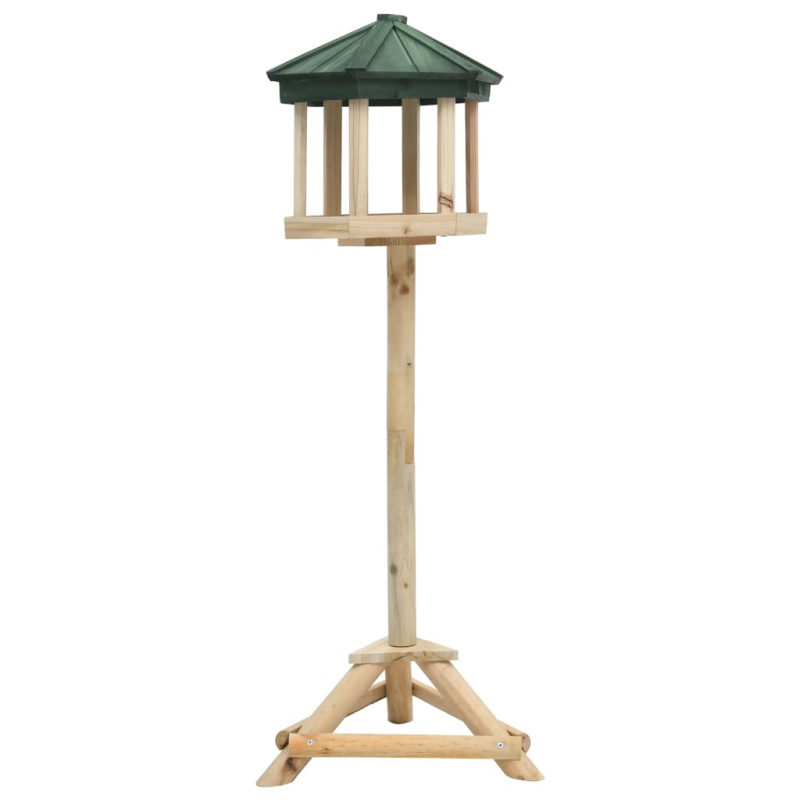 Stojanové Krmítko Pro Ptáky Masivní Jedle 33 X 110 Cm Šedá