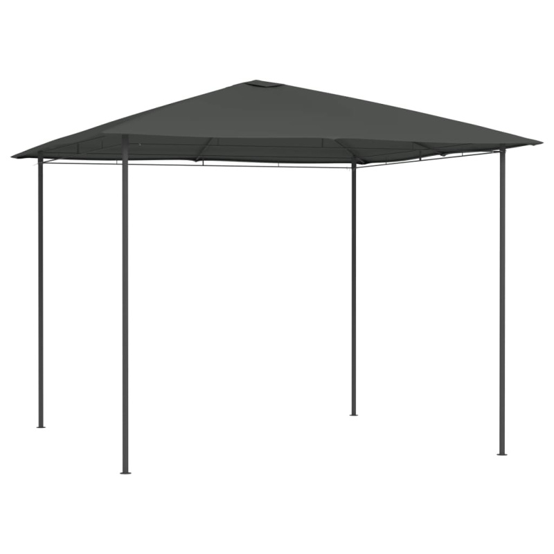Altán 3 X 3 X 2,6 M Antracitový 160 G/M² Antracitová - s kryty sloupků / 3 x 4 x 2.6 m