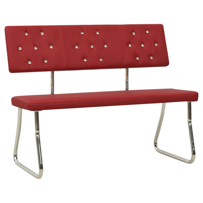 Lavice 110 Cm Vínová Umělá Kůže