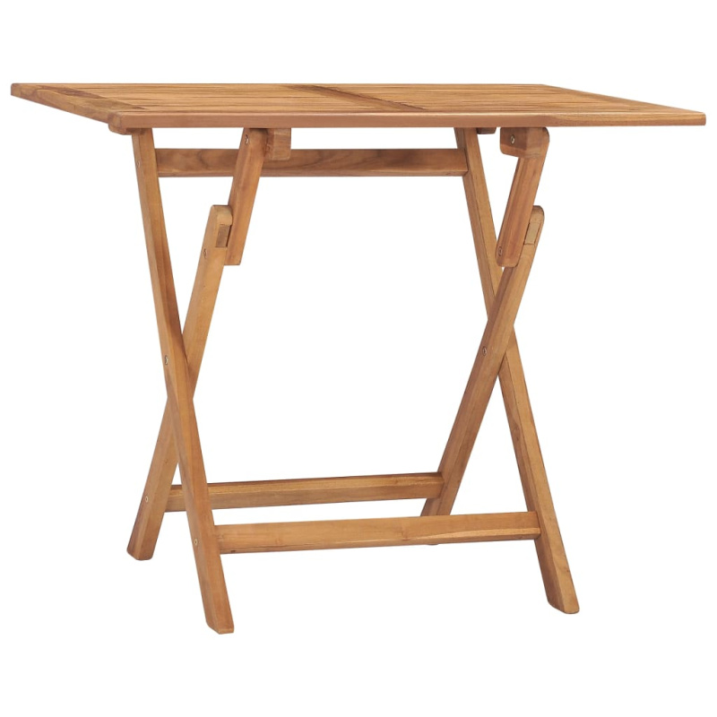 Skládací Zahradní Jídelní Stůl 90 X 60 X 75 Cm Masivní Teak