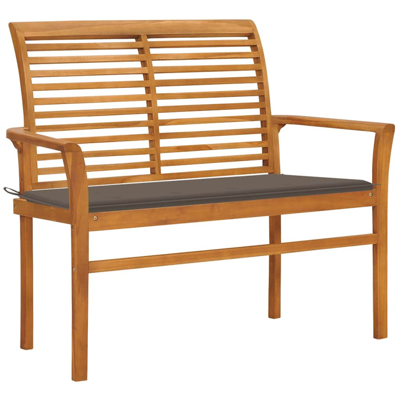Zahradní Lavice S Poduškou 112 Cm Masivní Teak