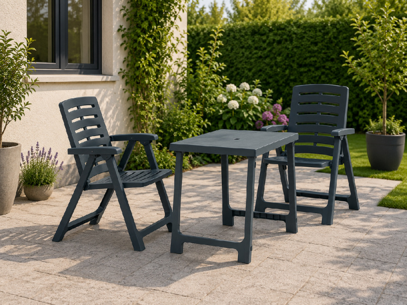 3dílný zahradní set BestBerg 315834 / plast / zelená