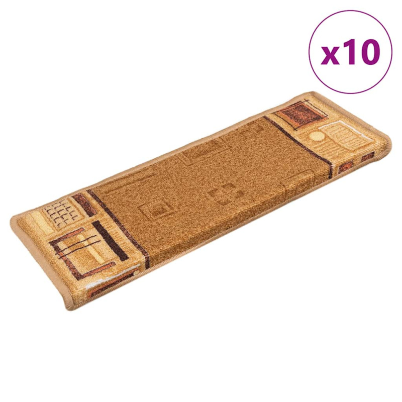vidaXL Nášlapy na schody samolepicí 5 ks 65x21x4 cm hnědé