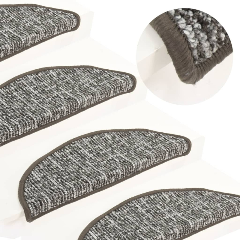 Kobercové Nášlapy Na Schody 15 Ks Antracitové 56X17X3 Cm - 56 x 20 cm