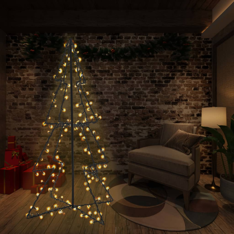 Vánoční Stromek Kužel 240 Led Diod Dovnitř I Ven 115 X 150 Cm - Modrá / 180 x 118 cm