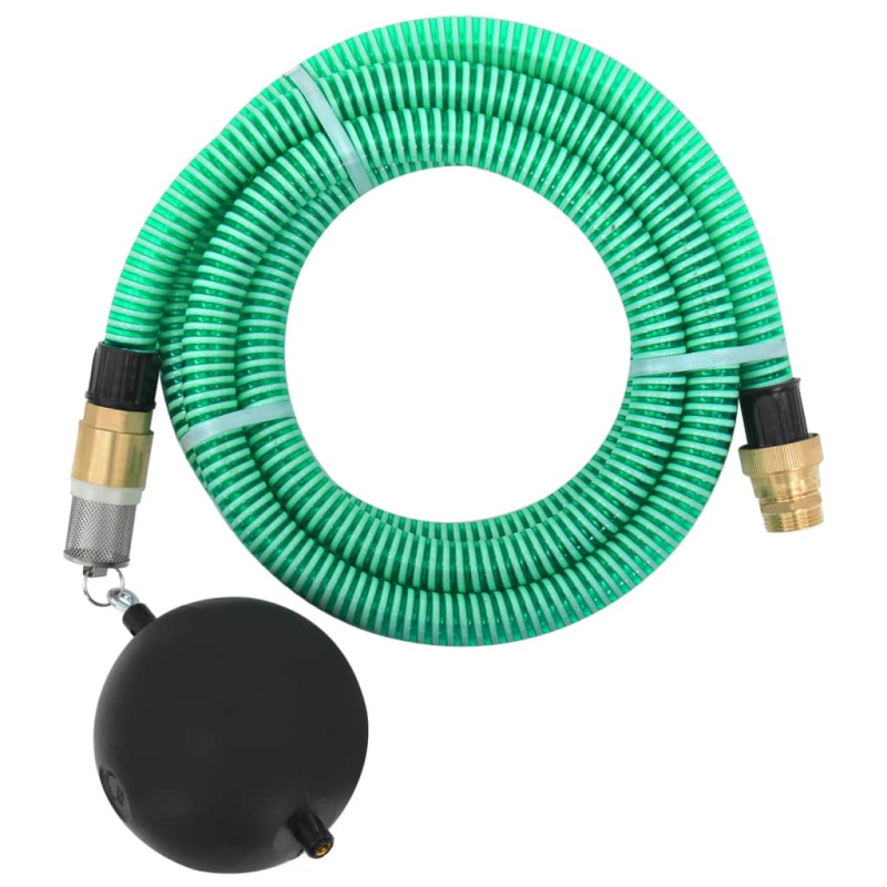 Sací Hadice S Mosaznými Konektory 1,1 Pvc - Zelená / S plovákem / 10 m