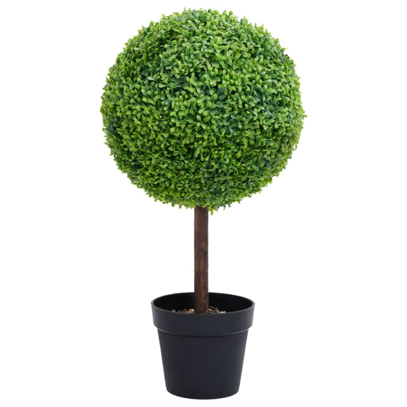 Umělý Zimostráz Ve Tvaru Koule S Květináčem Zelený 71 Cm - 15 x 50 cm