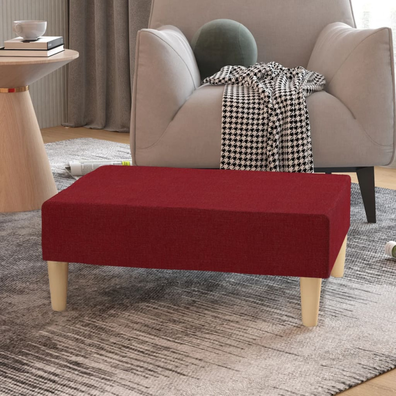 Podnožka Vínová 78 X 56 X 32 Cm Textil - Fialová