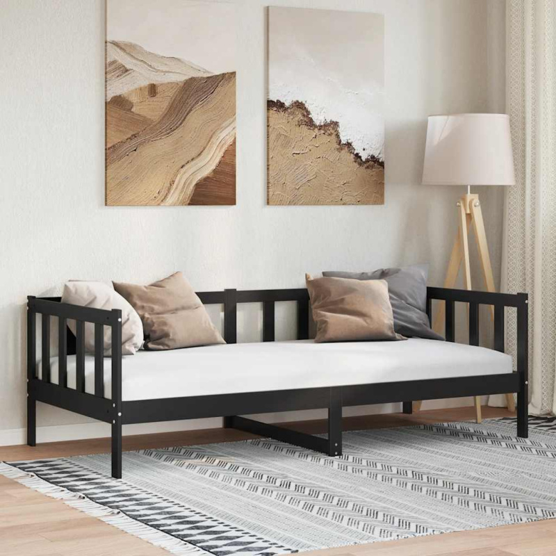 Válenda Černá Masivní Borovice - medová hnědá / 90 x 200 cm