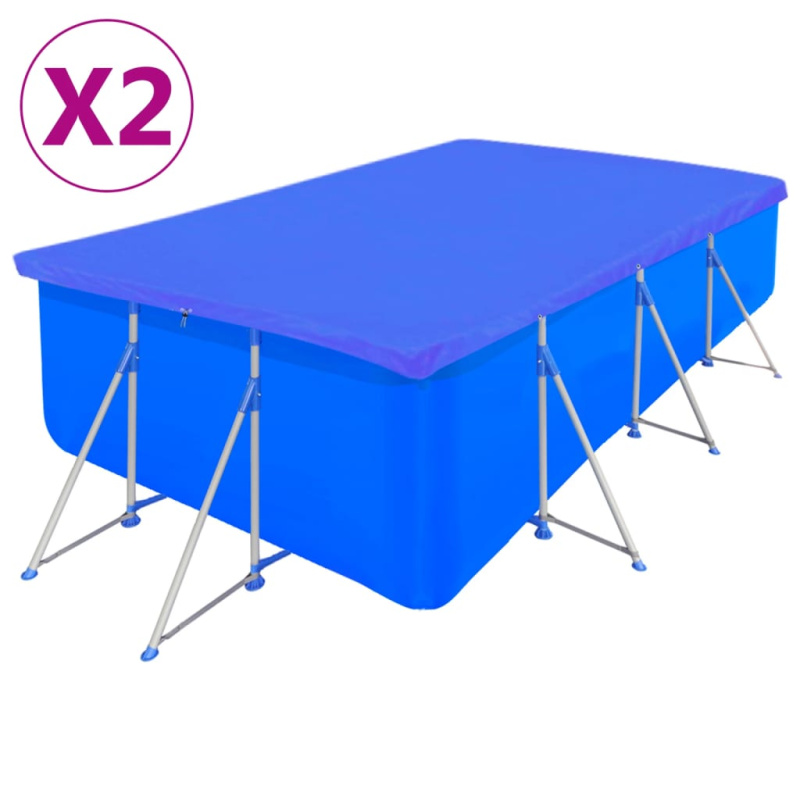 Krycí Plachty Na Bazén 2 Ks Pe Obdélníkové 90 G/M² - 2 / 400 x 207 cm