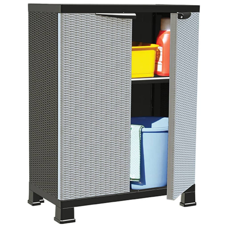 Plastová Skříňka Ratanový Design - 68 x 39 x 171.5 cm