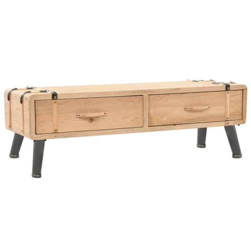Tv Stolek 110 X 33 X 35 Cm Masivní Jedlové Dřevo - 110 cm