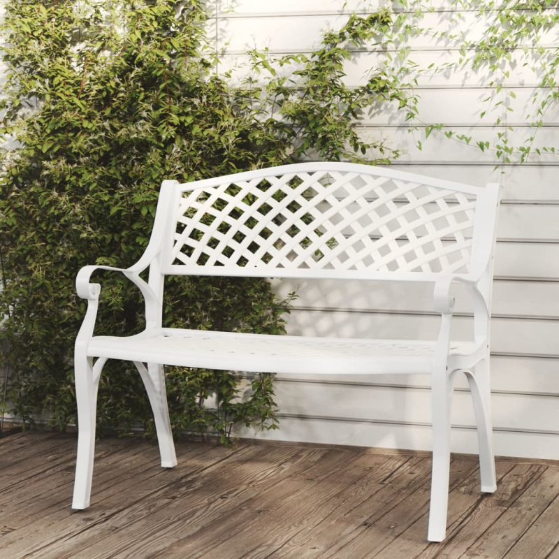 Zahradní Lavice 102 Cm Litý Hliník - Zelená