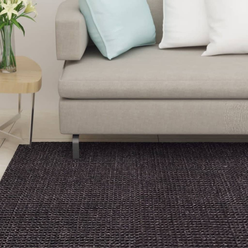Koberec Přírodní Sisal Černý - Přírodní / 100 x 300 cm
