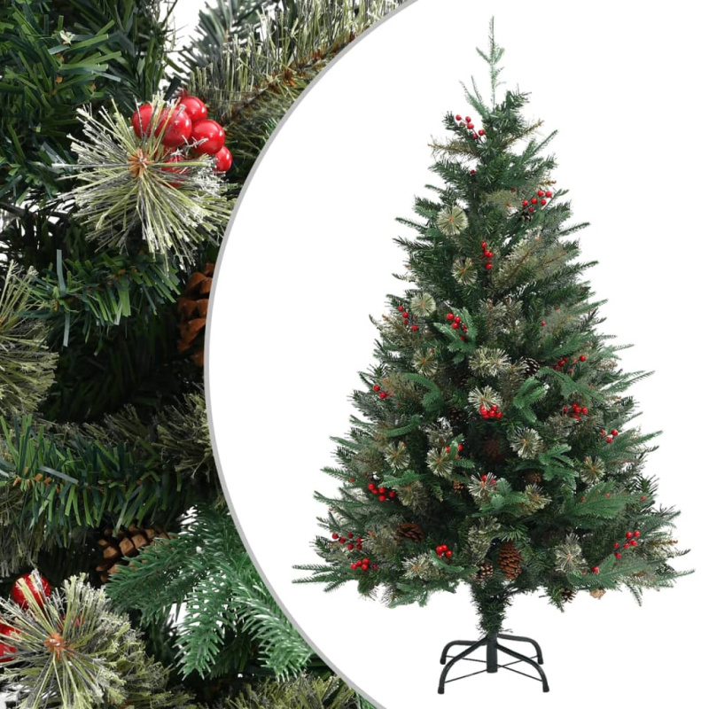 Vánoční Stromek S Šiškami Zelený 120 Cm Pvc A Pe - 225 x 94 cm