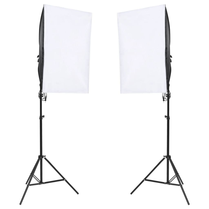 Profesionální Studiová Světla 2 Ks 40 X 60 Cm - 2 softboxes   2 tripods   2 led light bulbs   2 carrying bags / 8