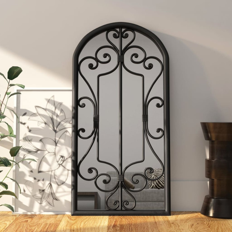 Zrcadlo Černé Železo Do Interiéru - Písková / 100 x 45 cm