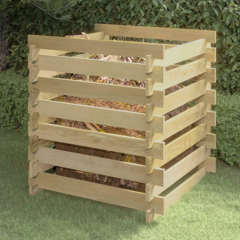 Laťkový Zahradní Kompostér Impregnovaná Borovice - 90 x 90 x 90 cm