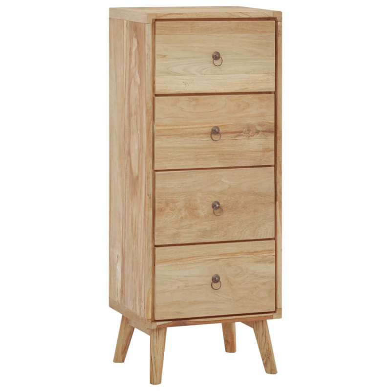 Komoda Se Zásuvkami 40 X 30 X 100 Cm Masivní Teakové Dřevo