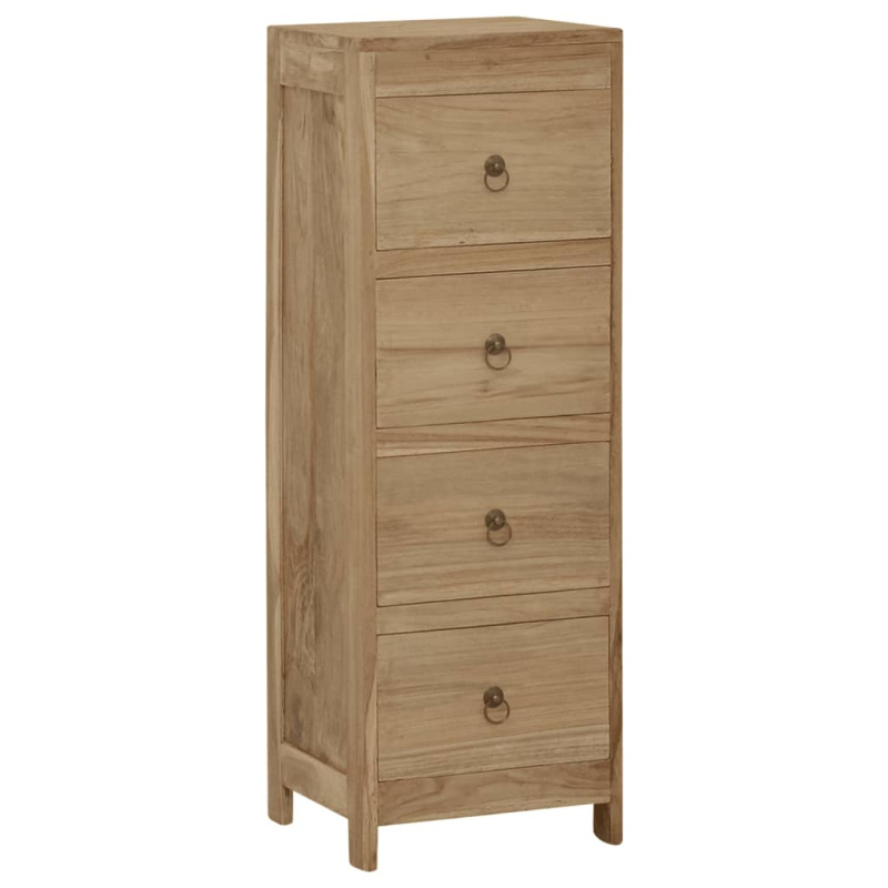 Komoda Se Zásuvkami 30 X 30 X 90 Cm Masivní Teakové Dřevo