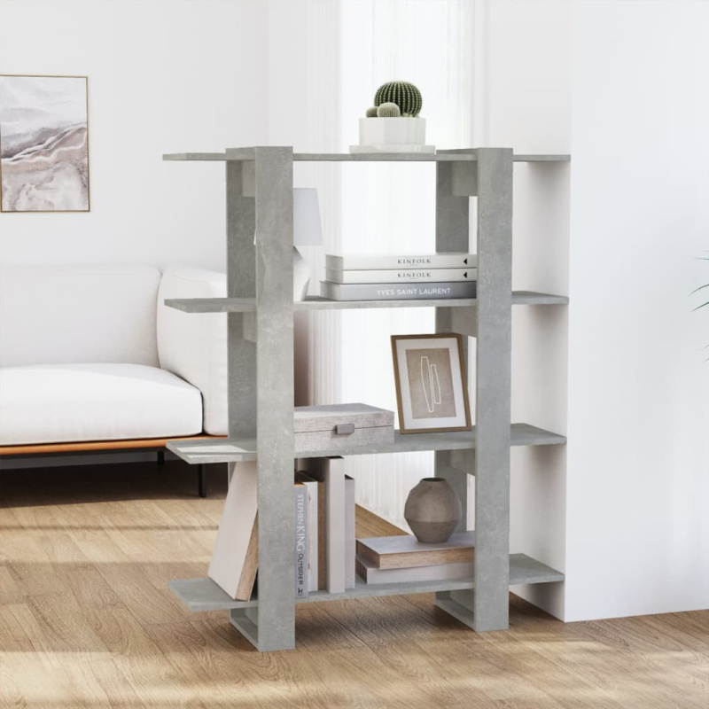 Knihovna / Dělicí Stěna Betonově Šedá 100 X 30 X 123,5 Cm - Betonová šedá