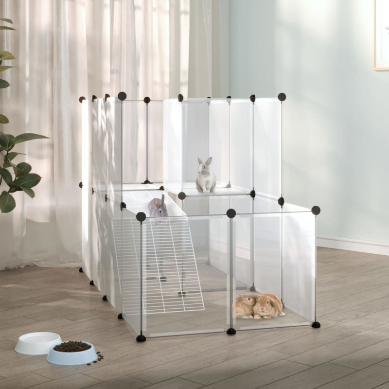 Klec Pro Malá Zvířata Průhledná 142 X 74 X 93 Cm Pp A Ocel - Černá