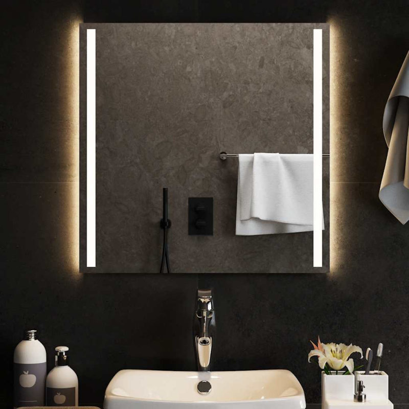 Koupelnové Zrcadlo S Led Osvětlením - 30 x 30 cm