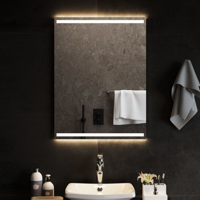 Koupelnové Zrcadlo S Led Osvětlením - 70 x 50 cm