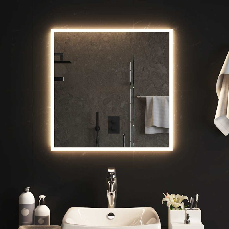 vidaXL Koupelnové zrcadlo s LED osvětlením 50x50 cm