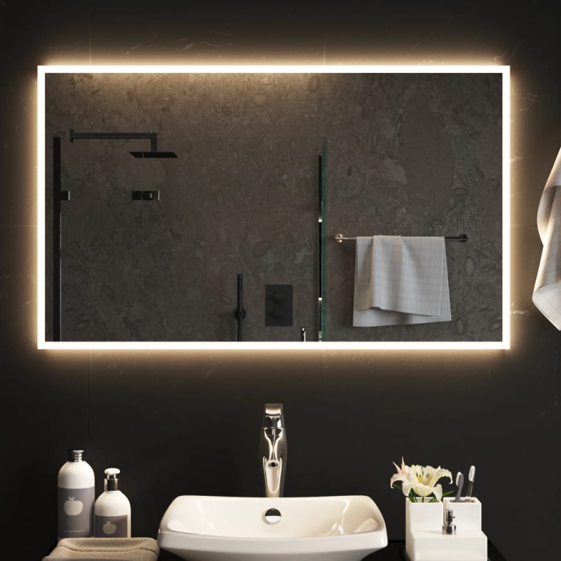 Koupelnové zrcadlo s LED osvětlením 100x60 cm