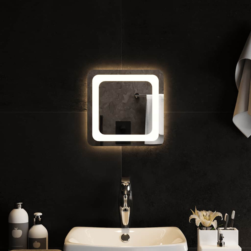Koupelnové zrcadlo s LED osvětlením 30x30 cm