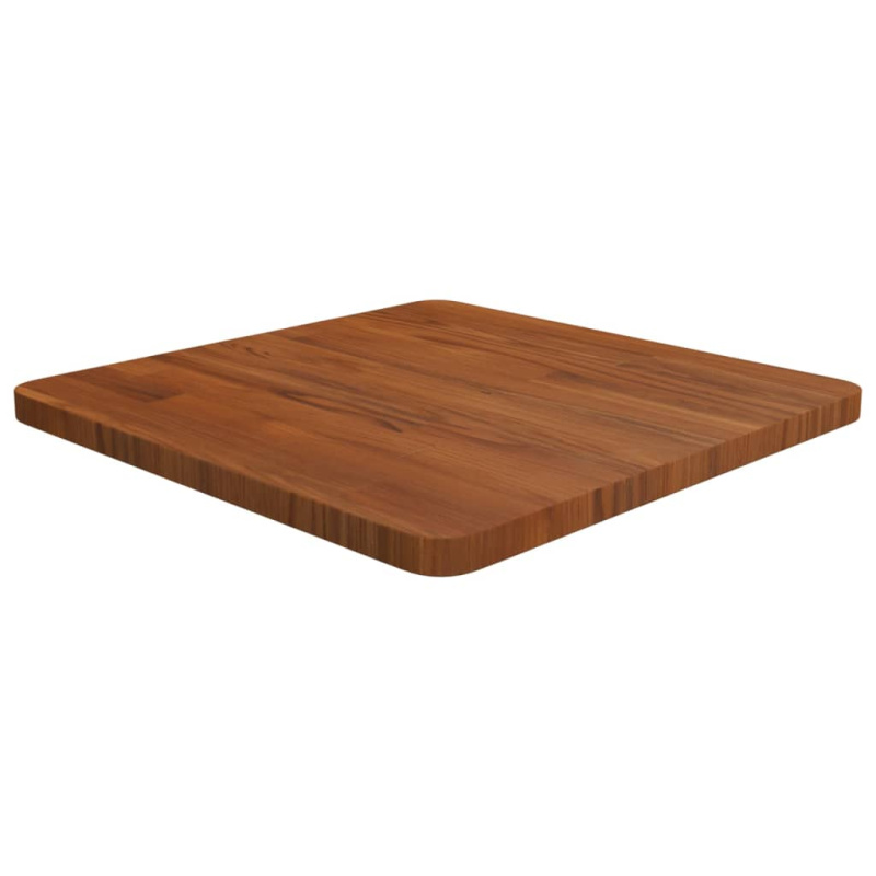 vidaXL Čtvercová stolní deska tmavě hnědá 70x70x2,5 cm ošetřený dub