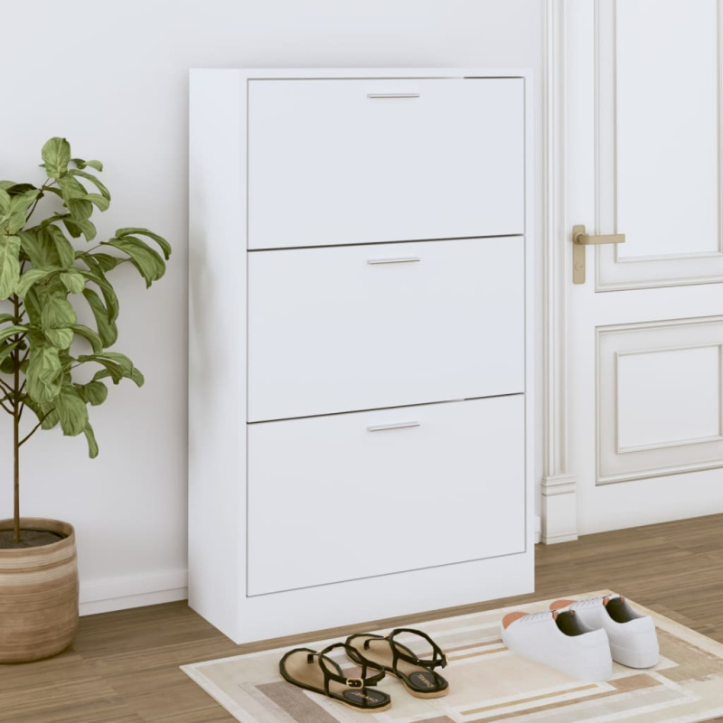 Botník Bílý 63X24X Kompozitní Dřevo Bílá - 103 cm / 63 cm