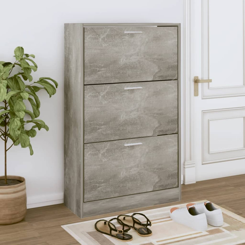 Botník Betonově Šedý 63X24X Kompozitní Dřevo Betonová Šedá - 103 cm / 63 cm