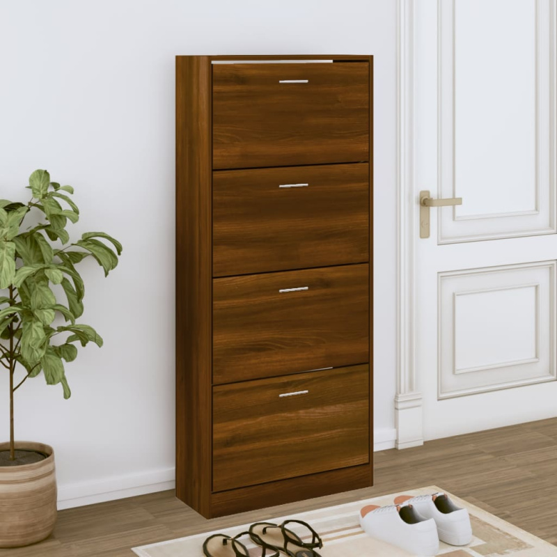 Botník 63X24X Kompozitní Dřevo Hnědý Dub - 81 cm / 63 cm
