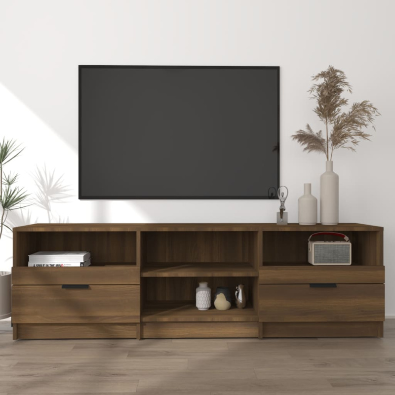 Tv Skříňka 150 X 33,5 X 45 Cm Kompozitní Dřevo - Černá