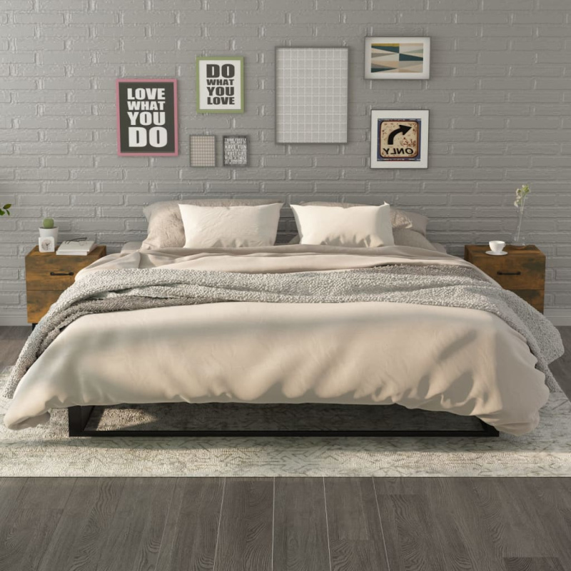 Noční Stolky 2 Ks 40 X 35 X 47,5 Cm - Betonová šedá / 2