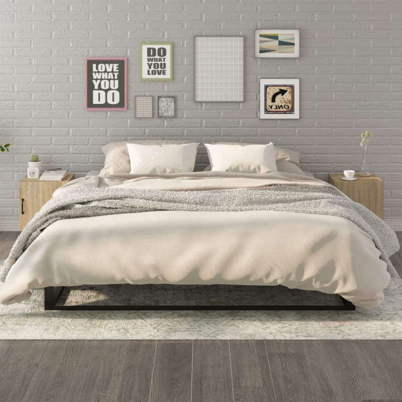 Noční Stolky 2 Ks Kompozitní Dřevo - Betonová šedá / 2