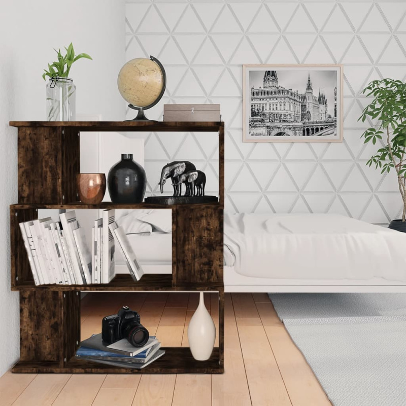 Knihovna/Dělicí Stěna 80X24X96 Cm Kompozitní Dřevo - Hnědý dub