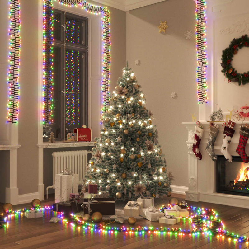 vidaXL Světelný LED řetěz trs se 2 000 LED pastelový barevný 17 m PVC