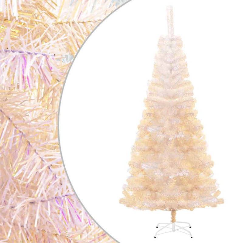 Umělý Vánoční Stromek S Duhovým Jehličím Bílý 180 Cm Pvc - Zelená / 240 x 120 cm